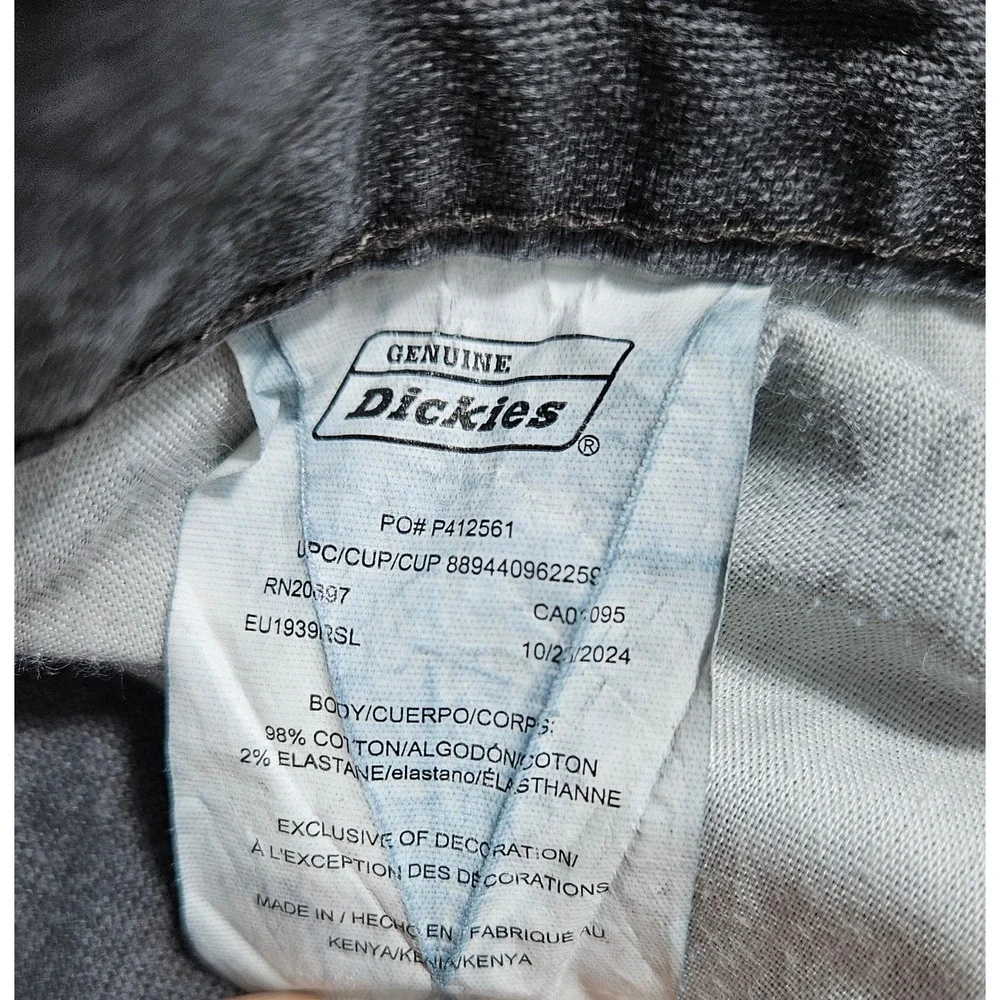 Genuine Dickies Mens Carpenter Pants Faded Black Workwear Denim 35x31 737